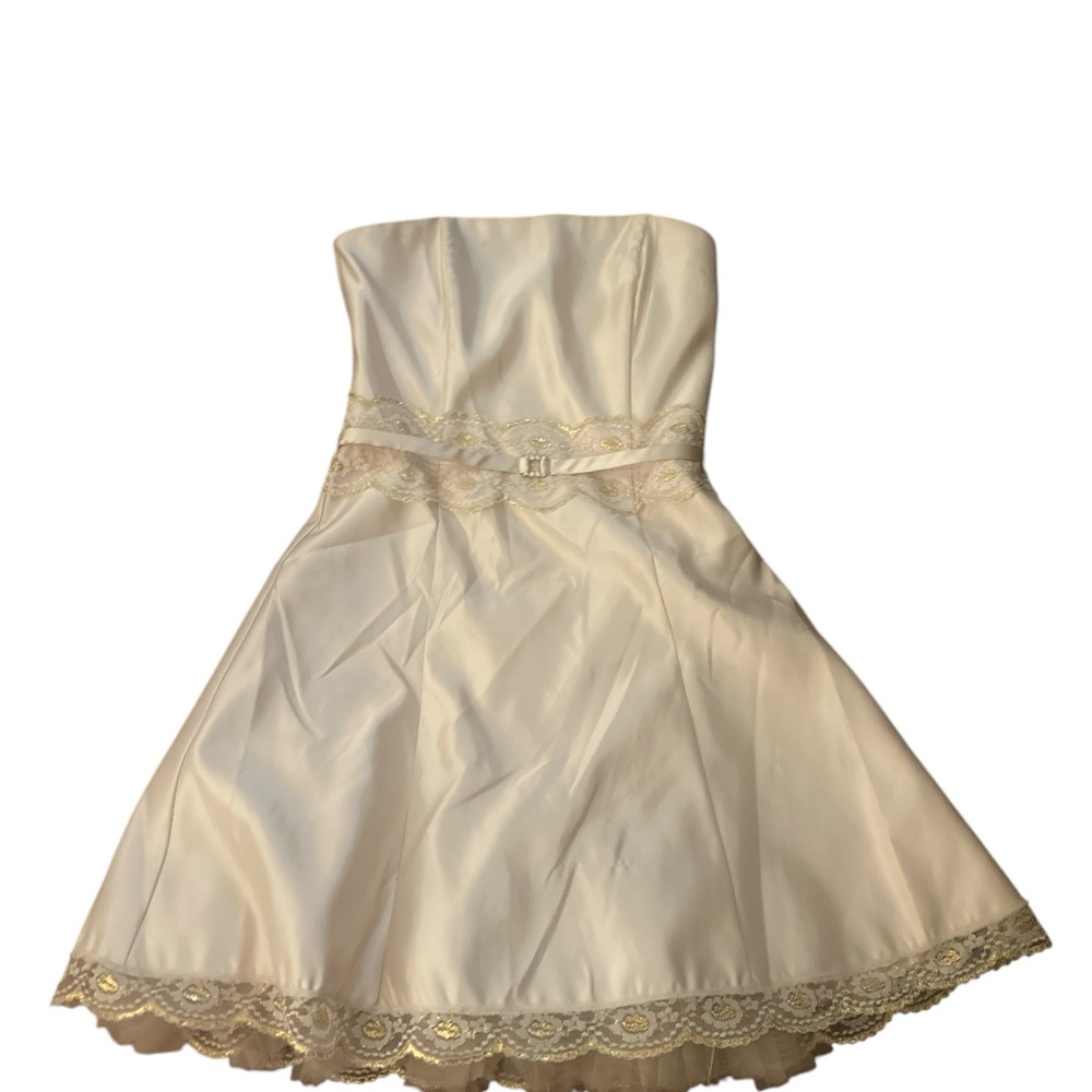 VINTAGE GUNNE SAXE Champagne Gold sleeveless short dress- NWT